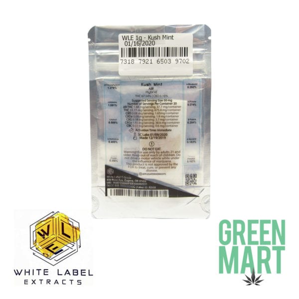 White Label Extracts - Kush Mint Back