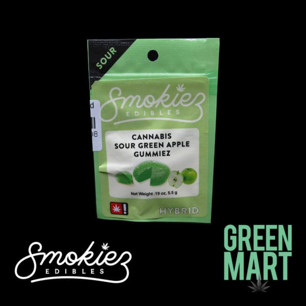 Smokiez Edibles - Sour Green Apple Gummies Single Front