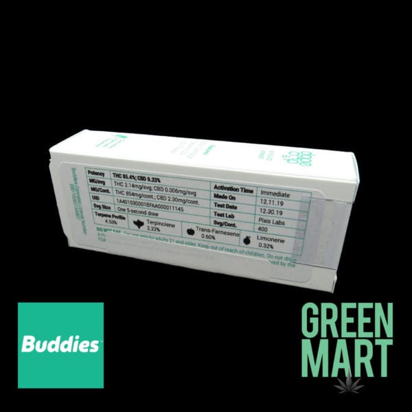 Buddies Distillate Cartridges - J1 Terpenes