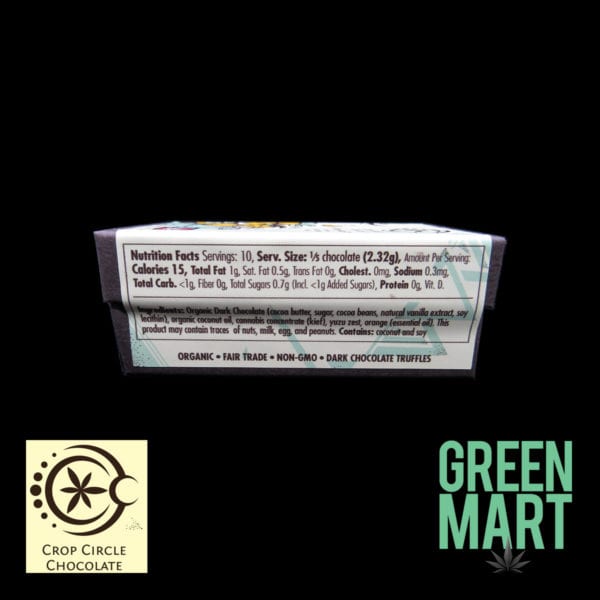 Crop Circle Chocolates - Orange Yuzu Zest 2pk Ingredients