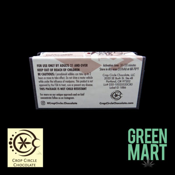 Crop Circle Chocolates - Vanilla Hazelnut 2pk Back