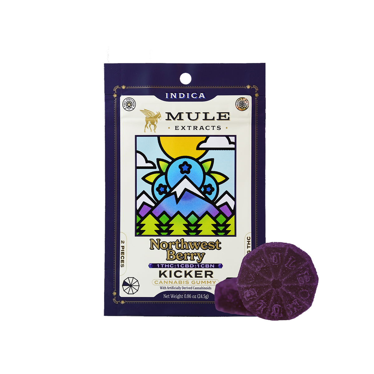 Mule Kicker - NW Berry 1:1:1 Gummy 2pk