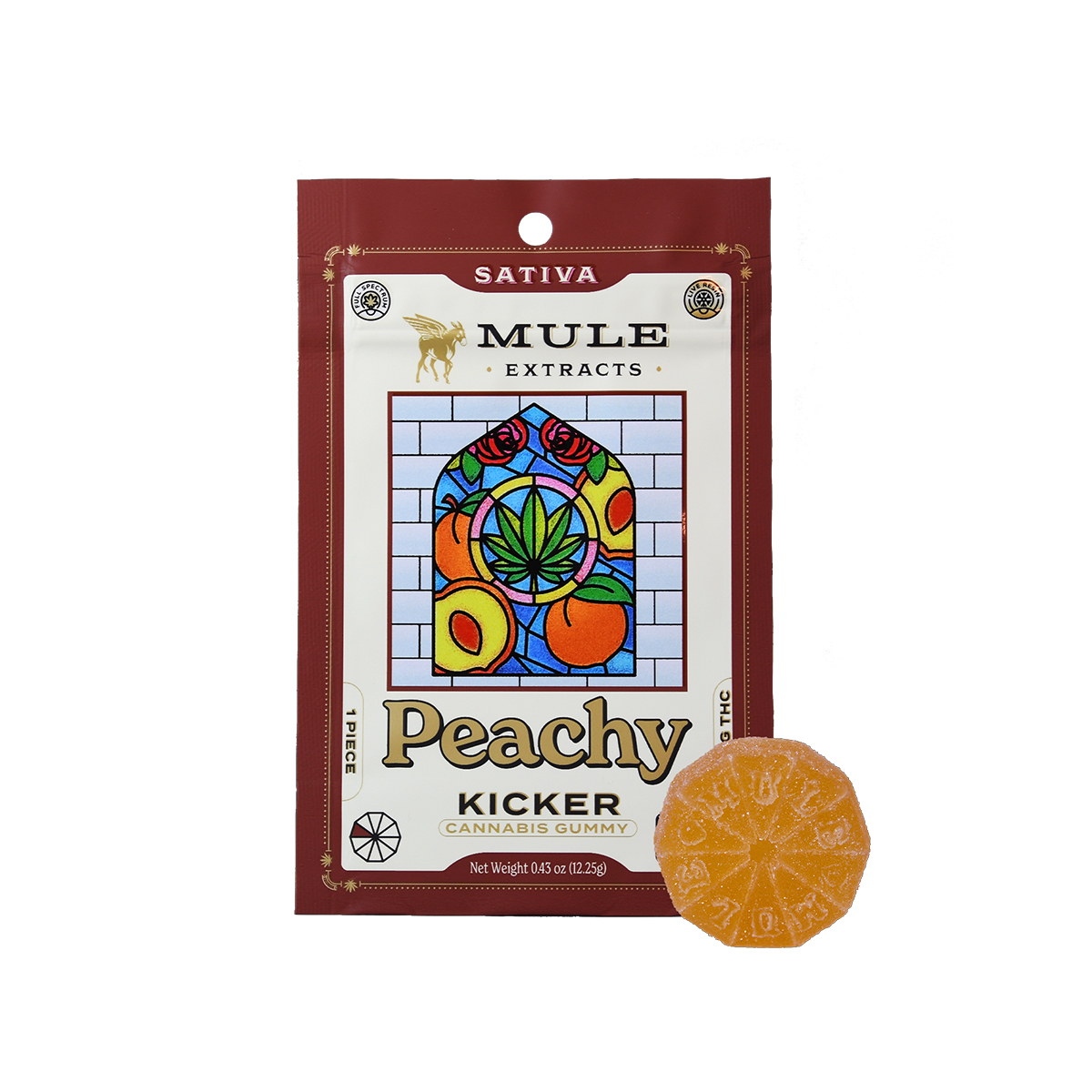 Mule Kicker - Peach 100mg Gummy