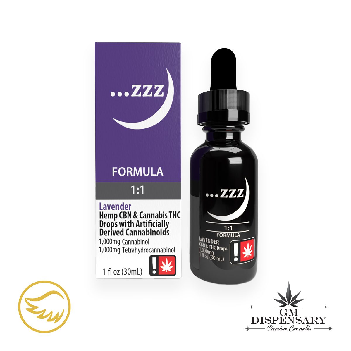 Angel Wings - 1:1 THC:CBN Lavender Flavored Tincture 1000mg