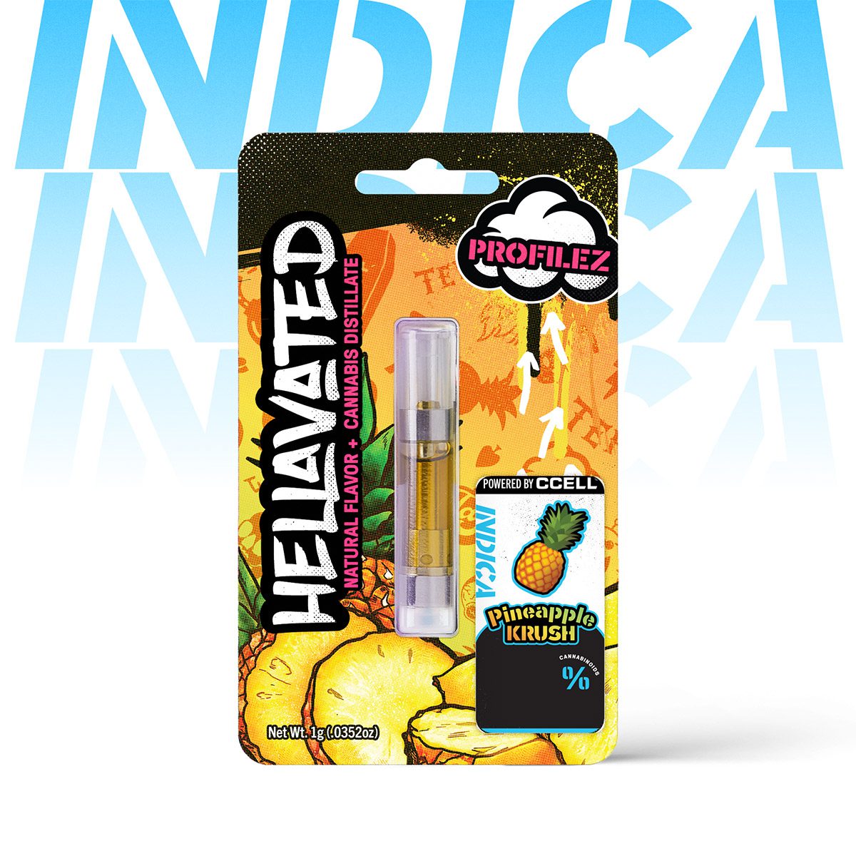 Hellavated 1g Cartridge - Pineapple Krush