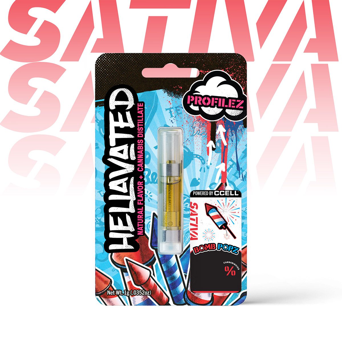 Hellavated 1g Cartridge - Bomb Pop