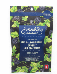 Smokiez - Sour Blackberry 100mg THC/CBN 1:1 Gummies