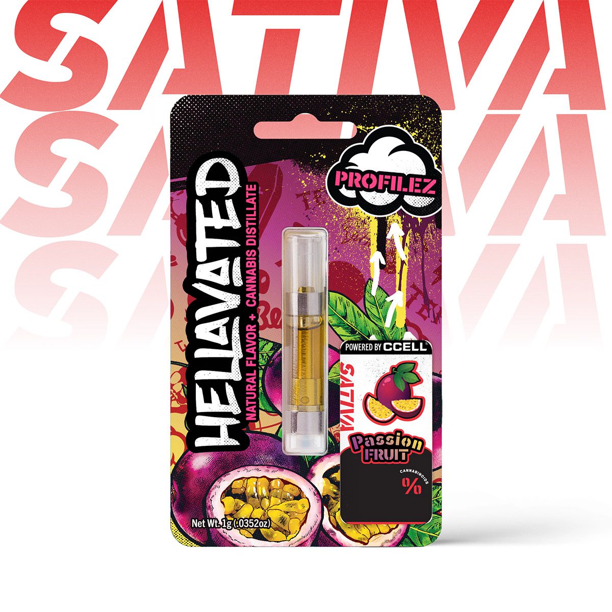 Hellavated 1g Cartridge - Passion Fruit