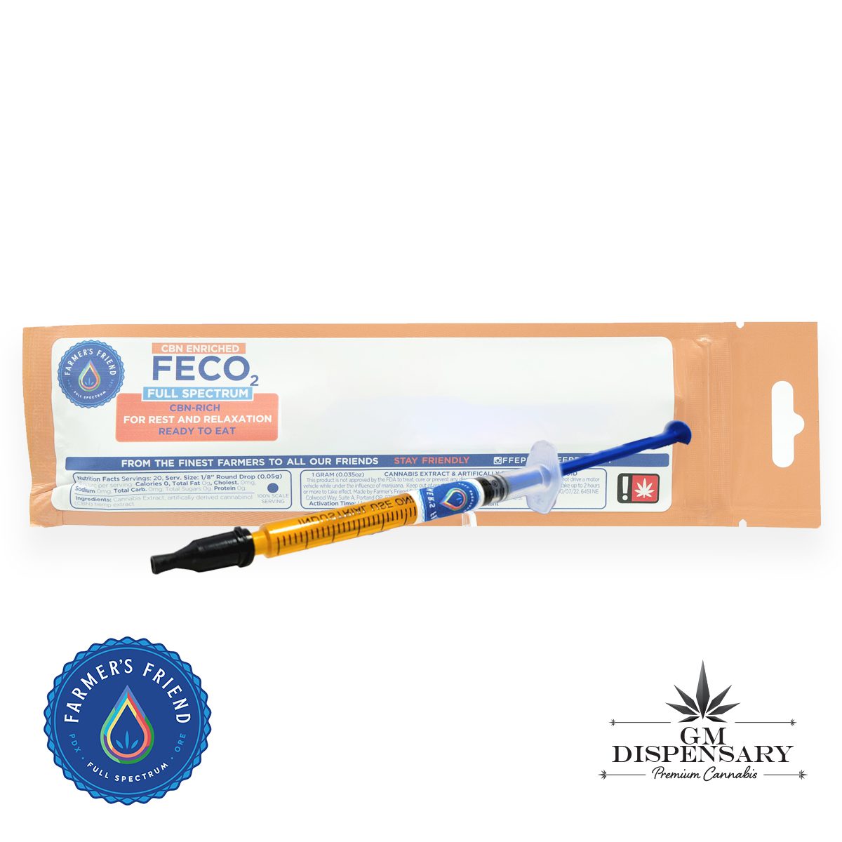 Farmers Friend Extracts 1g FECO - CBG Pineapple Cake