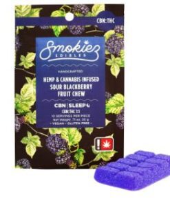 Smokiez Singles - Sour Blackberry 100mg THC/CBN Gummy