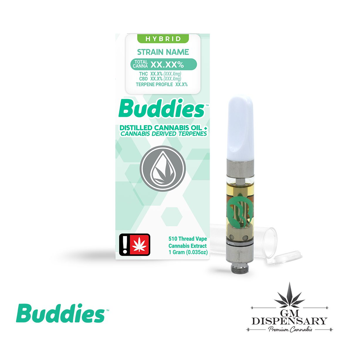 Buddies Brand Distillate Cartridge - Bangi Poison