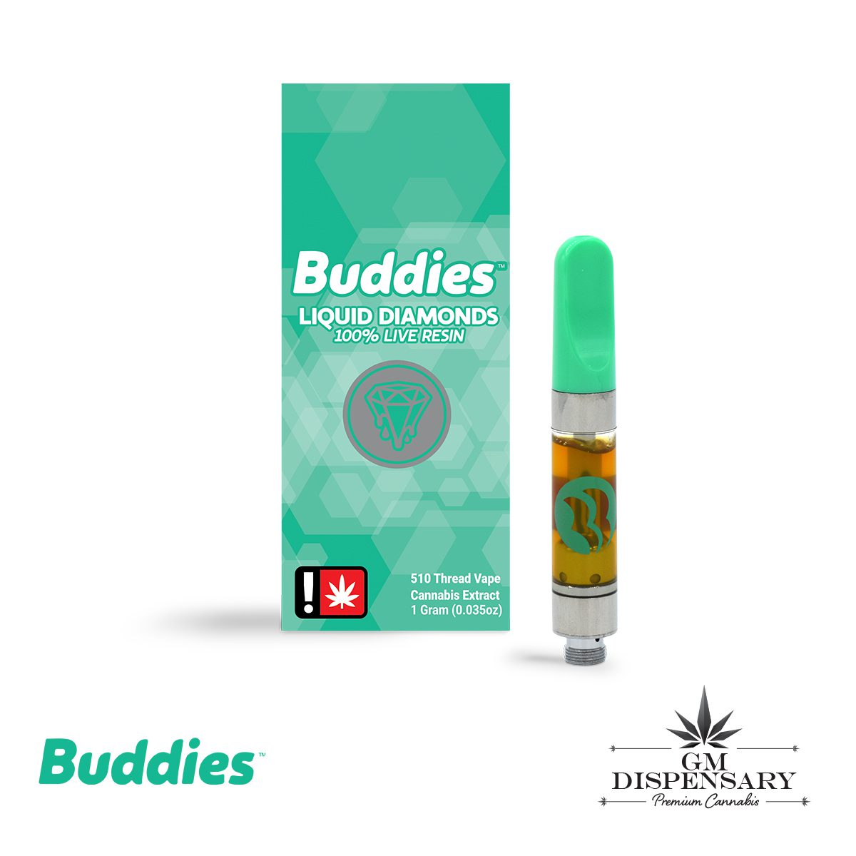 Buddies Brand Cartridge - Carmel Cream Live Resin 1g