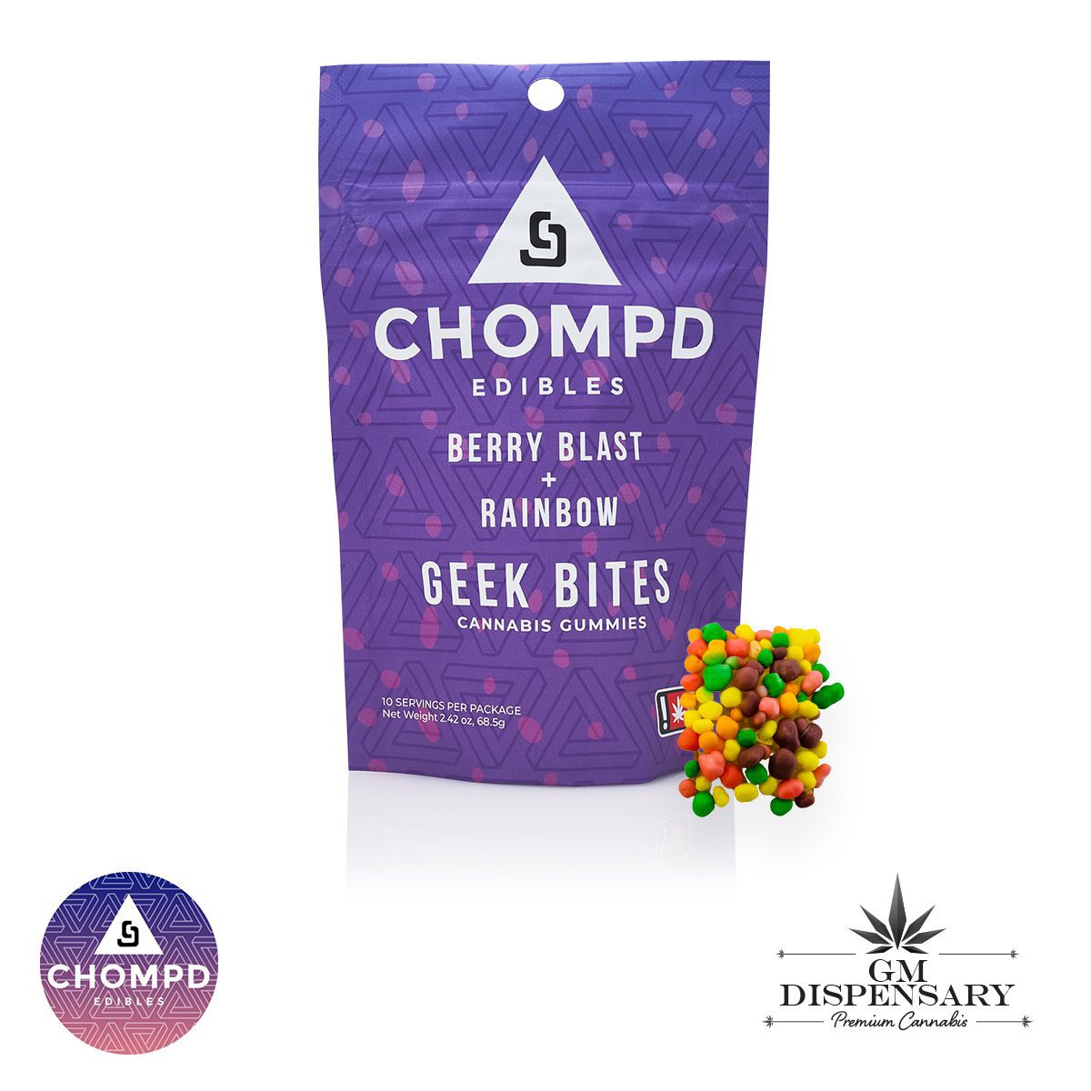 CHOMPD Edibles - Berry Blast Rainbow Geek Bites