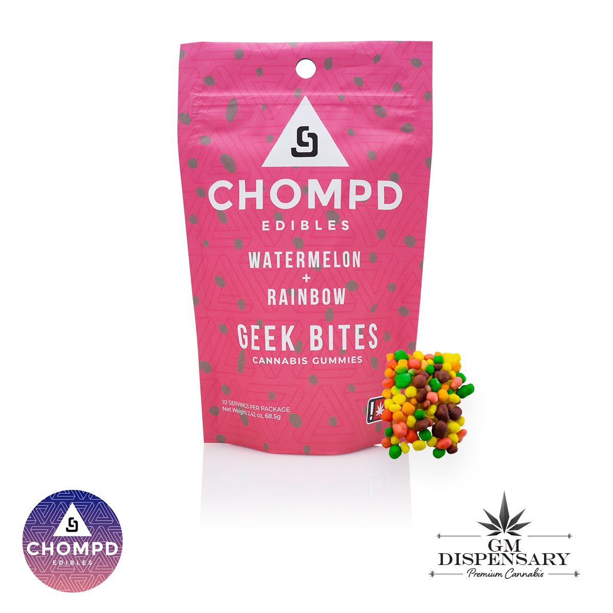 CHOMPD Edibles - Watermelon Rainbow Geek Bites