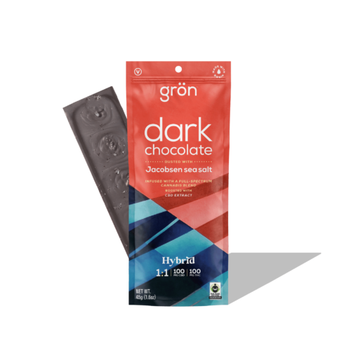 Gron Chocolate - Dark Chocolate Sea Salt 1:1 CBD/THC Bar