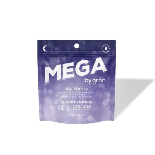 Gron Mega Pearl - Blackberry 1:1 CBN/THC Gummy