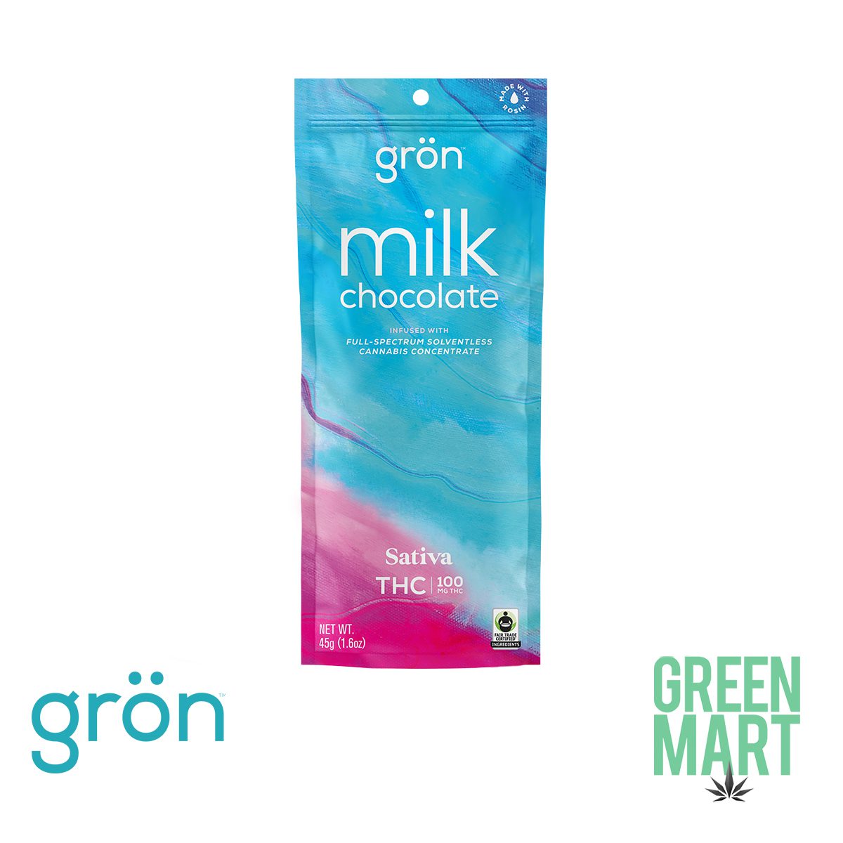 Gron Chocolate - Milk Chocolate Sativa Bar