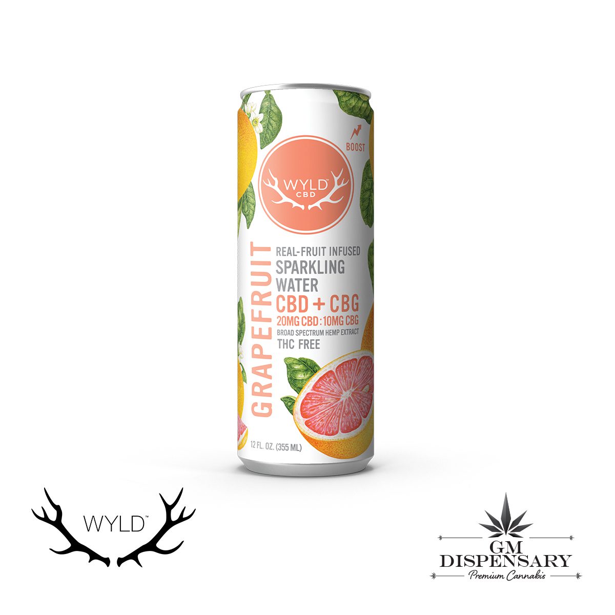 Wyld CBD Sparkling Water - Grapefruit CBG