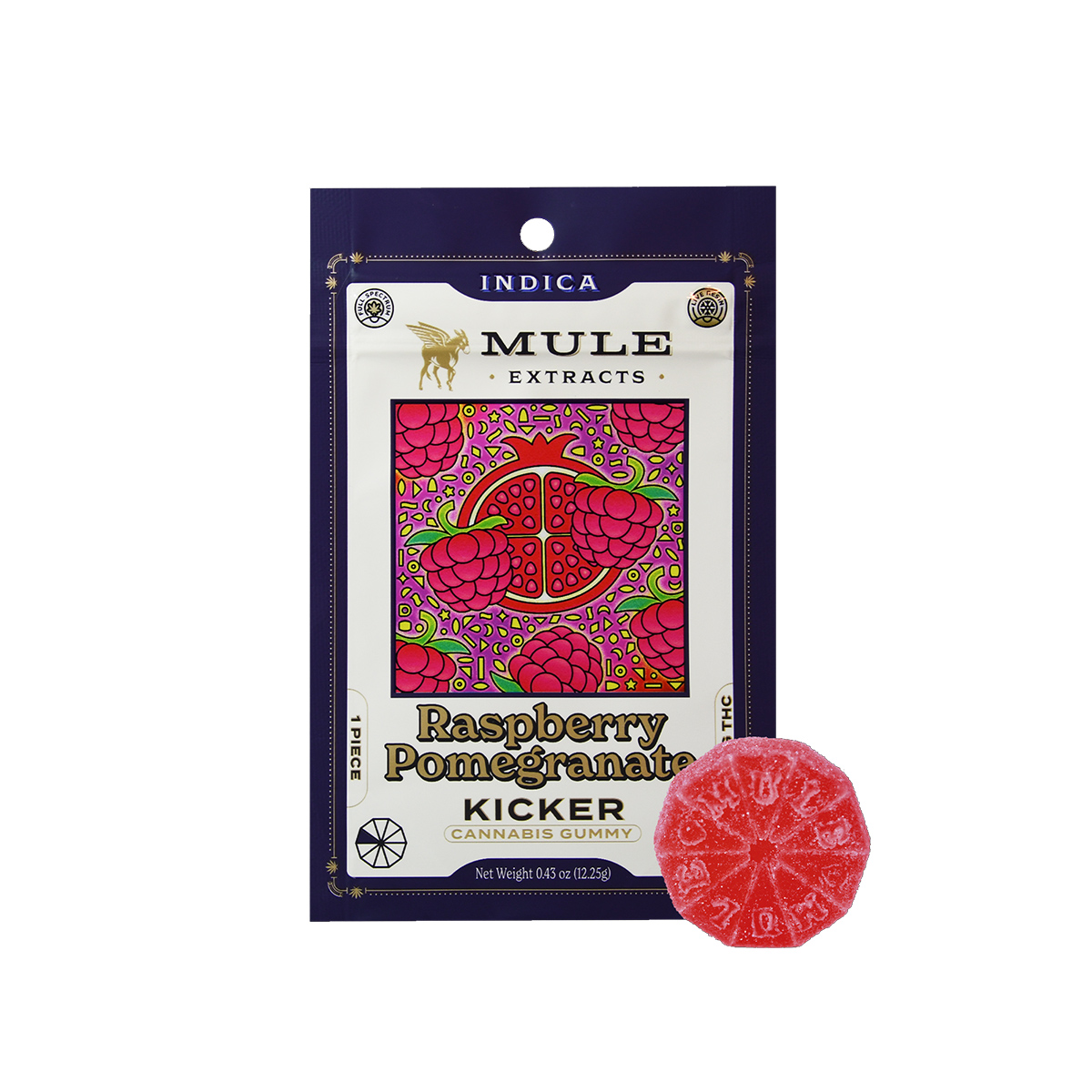 Mule Kicker - Raspberry Pomegranate 100mg Gummy