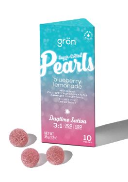 Gron Pearls 10pc - Blueberry Lemonade 3:1 CBG/THC Gummies