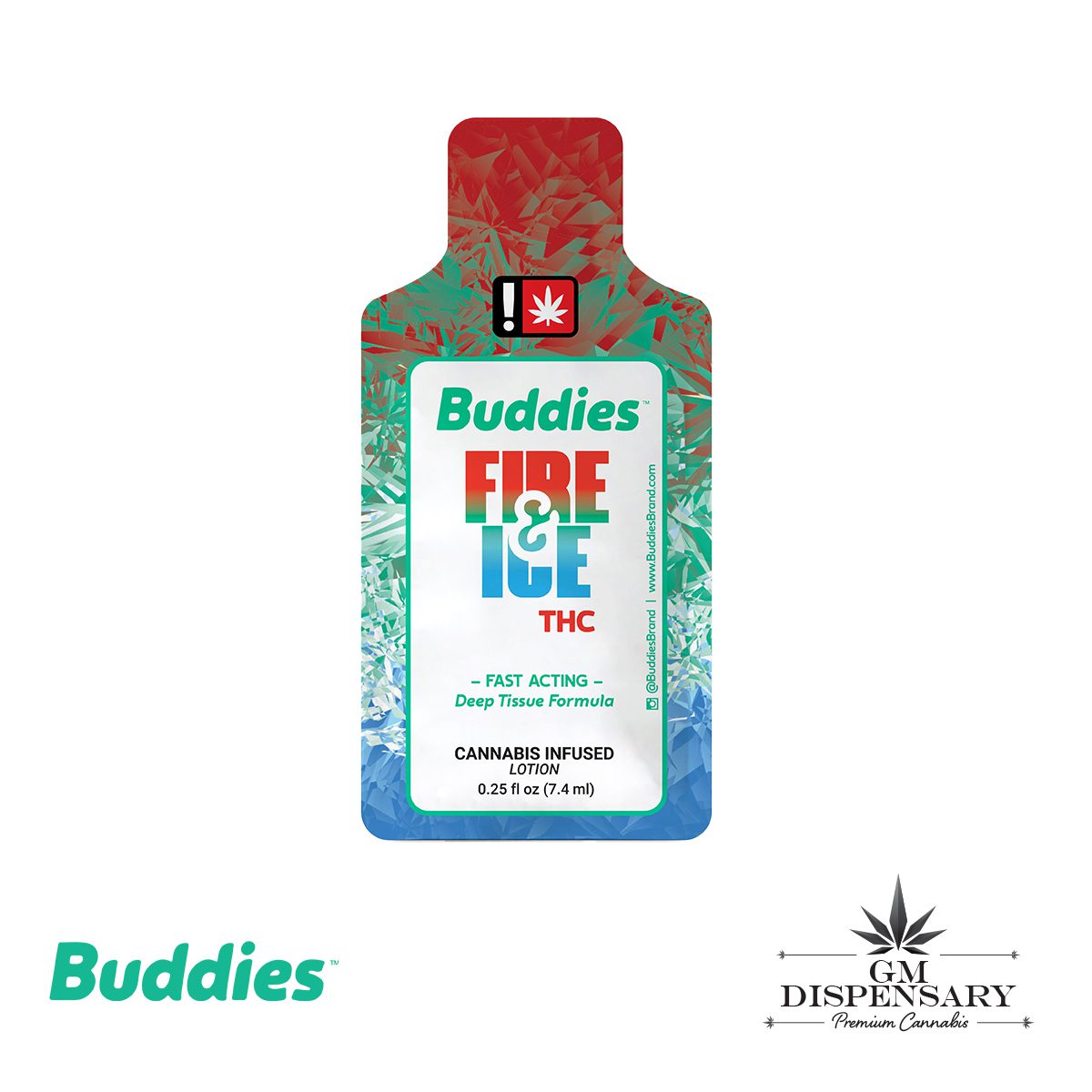 Buddies - Fire & Ice Single Serving THC Topical Lotion