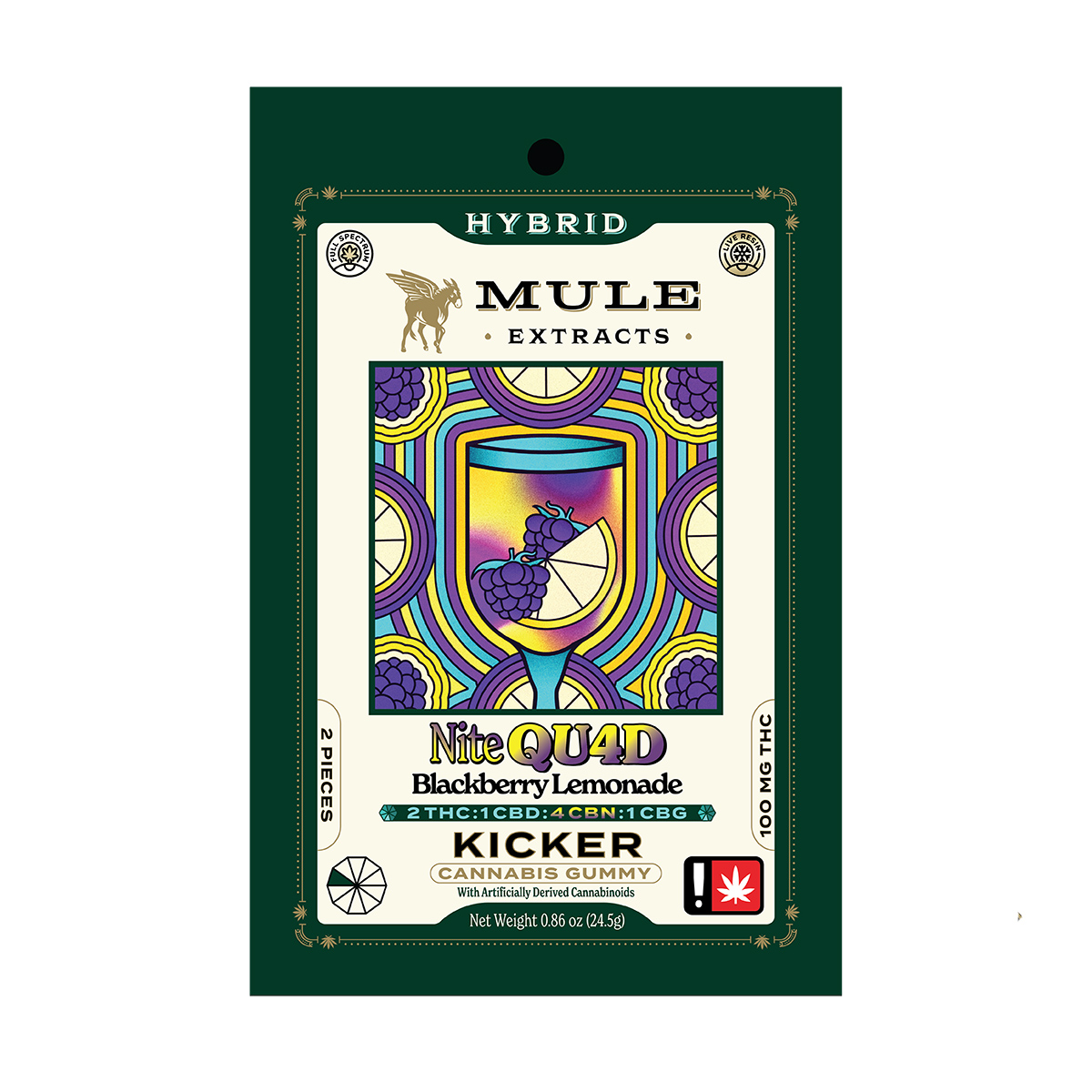Mule Kicker - Blackberry Lemonade 2:1:4:1 Gummy 2pk
