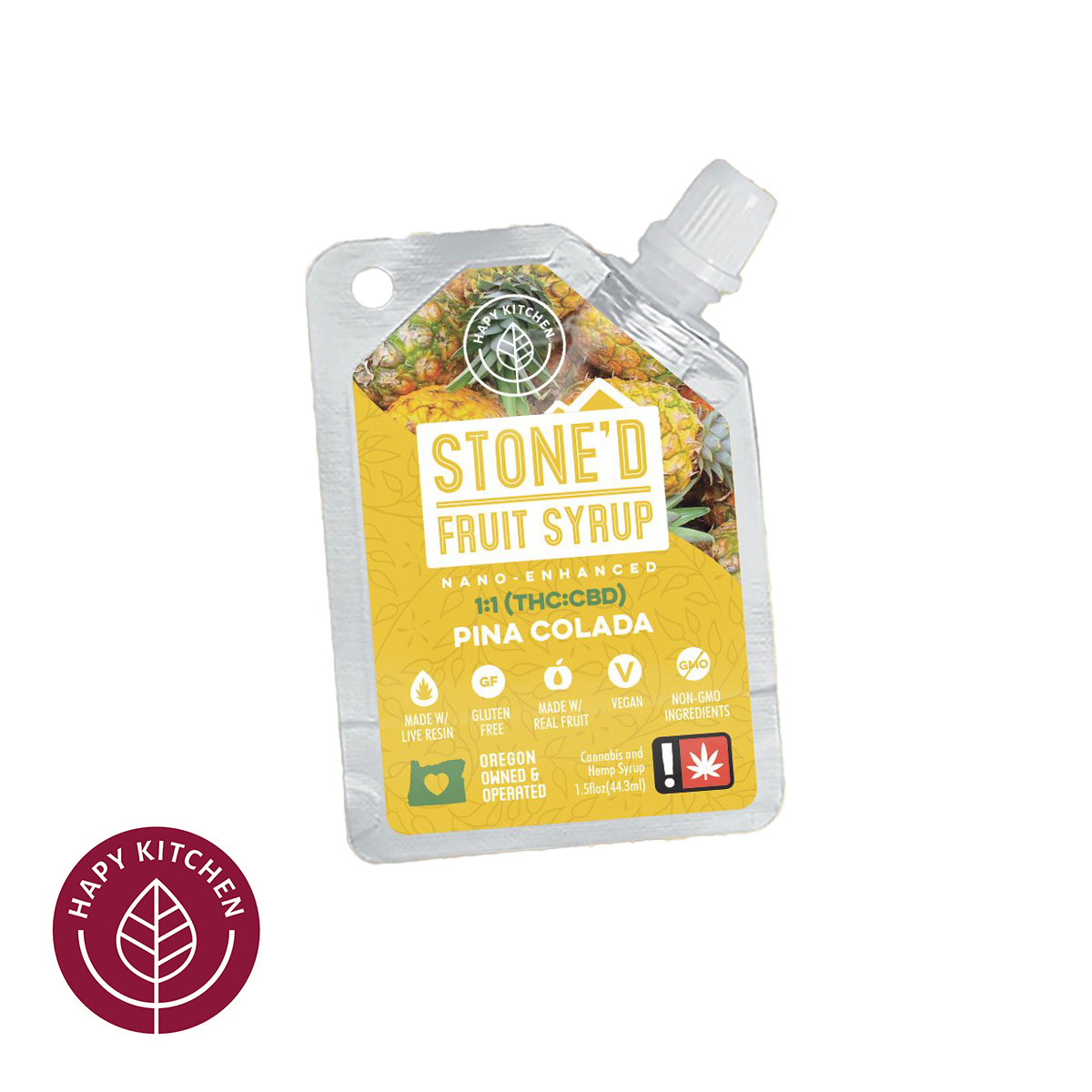 Hapy Kitchen - Pina Colada 1:1 THC/CBD Syrup