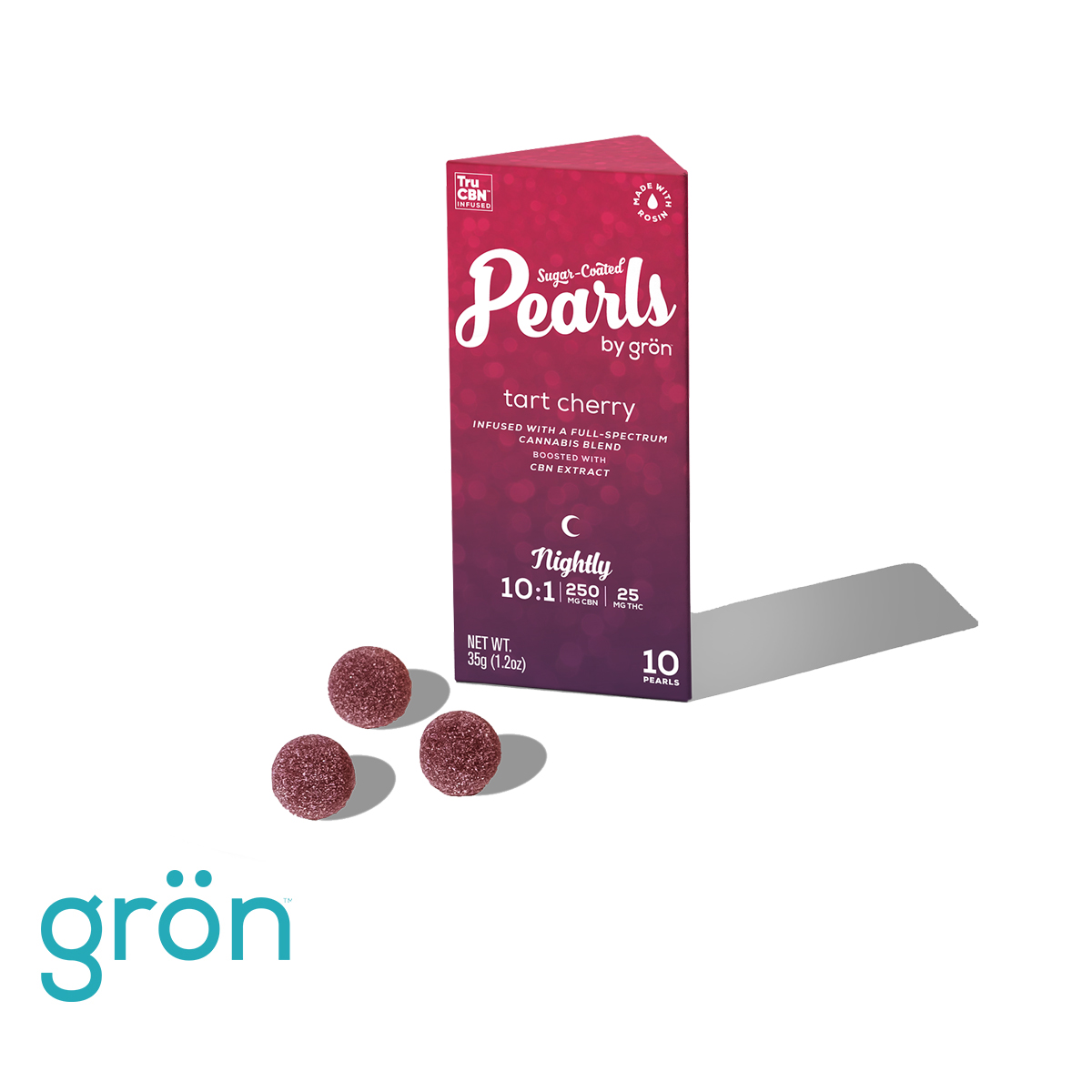 Gron Pearls 10pc - Tart Cherry 10:1 CBN/THC Gummies