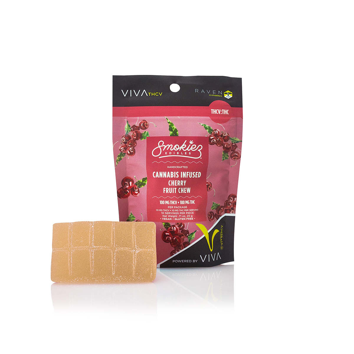 Smokiez Singles - Sweet Cherry 100mg THC/THCV Gummy