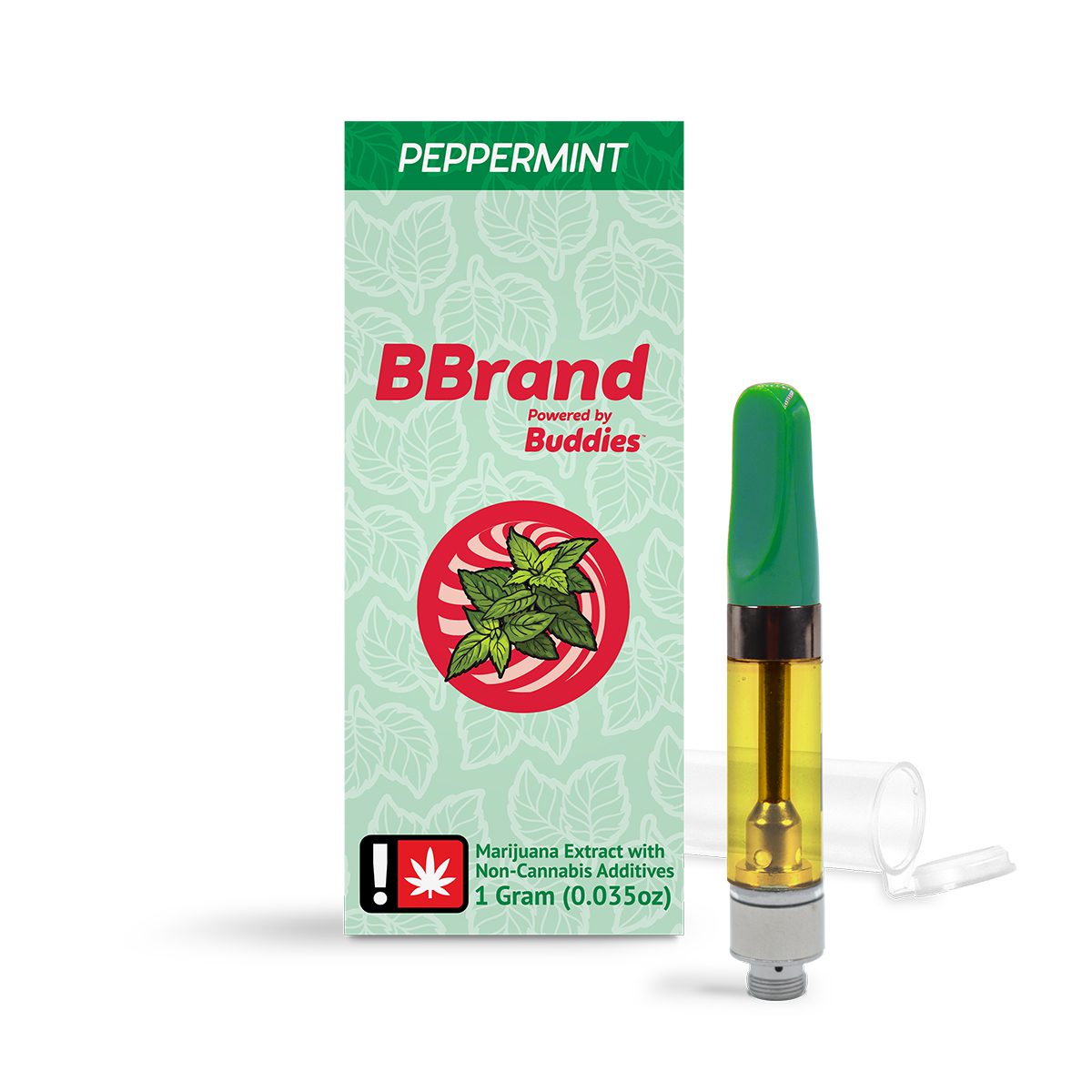 Buddies Brand 1G Flavored Cartridge - Peppermint Kush