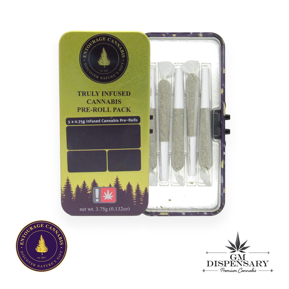 Entourage Infused Preroll 5 Pack - Humboldt Dream x Chem de la Chem