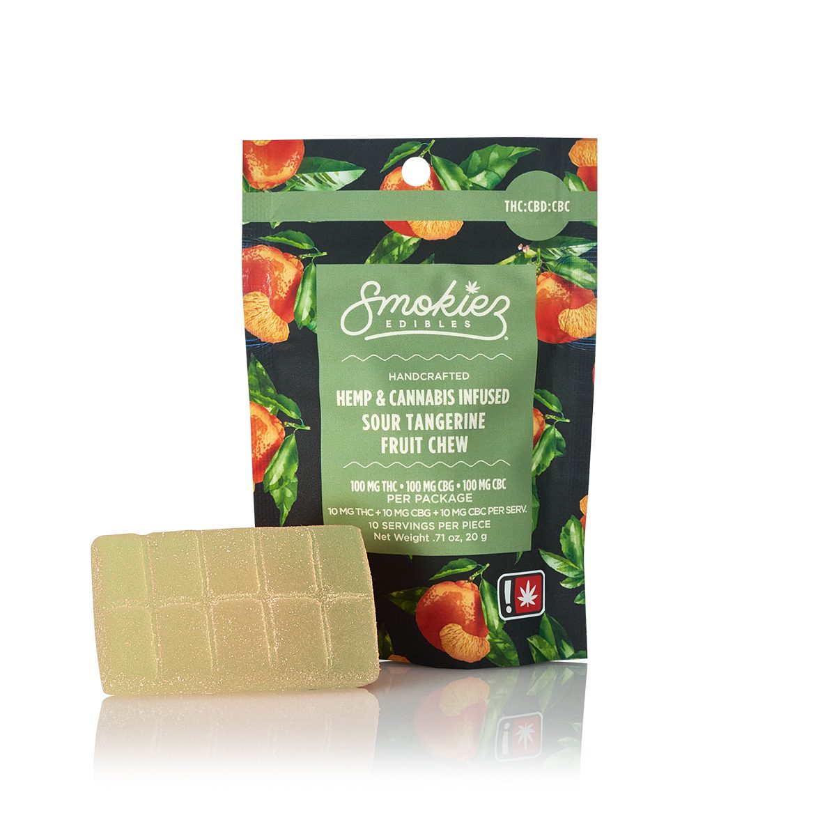 Smokiez Singles - Sour Tangerine 100mg THC/CBG/CBC Gummy