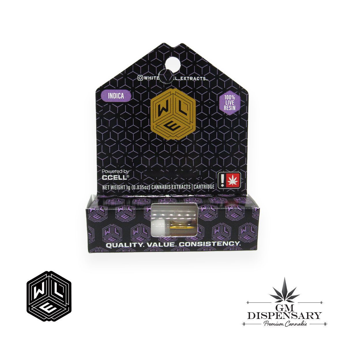 White Label Extracts 1g Live Resin Cartridge - Fun D!p