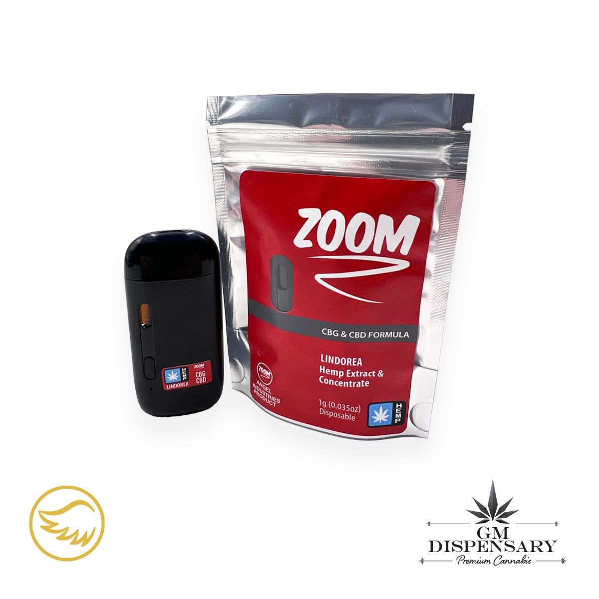 Angel Wings 1g Hemp Disposable Vape - ZOOM Lindorea CBG/CBD