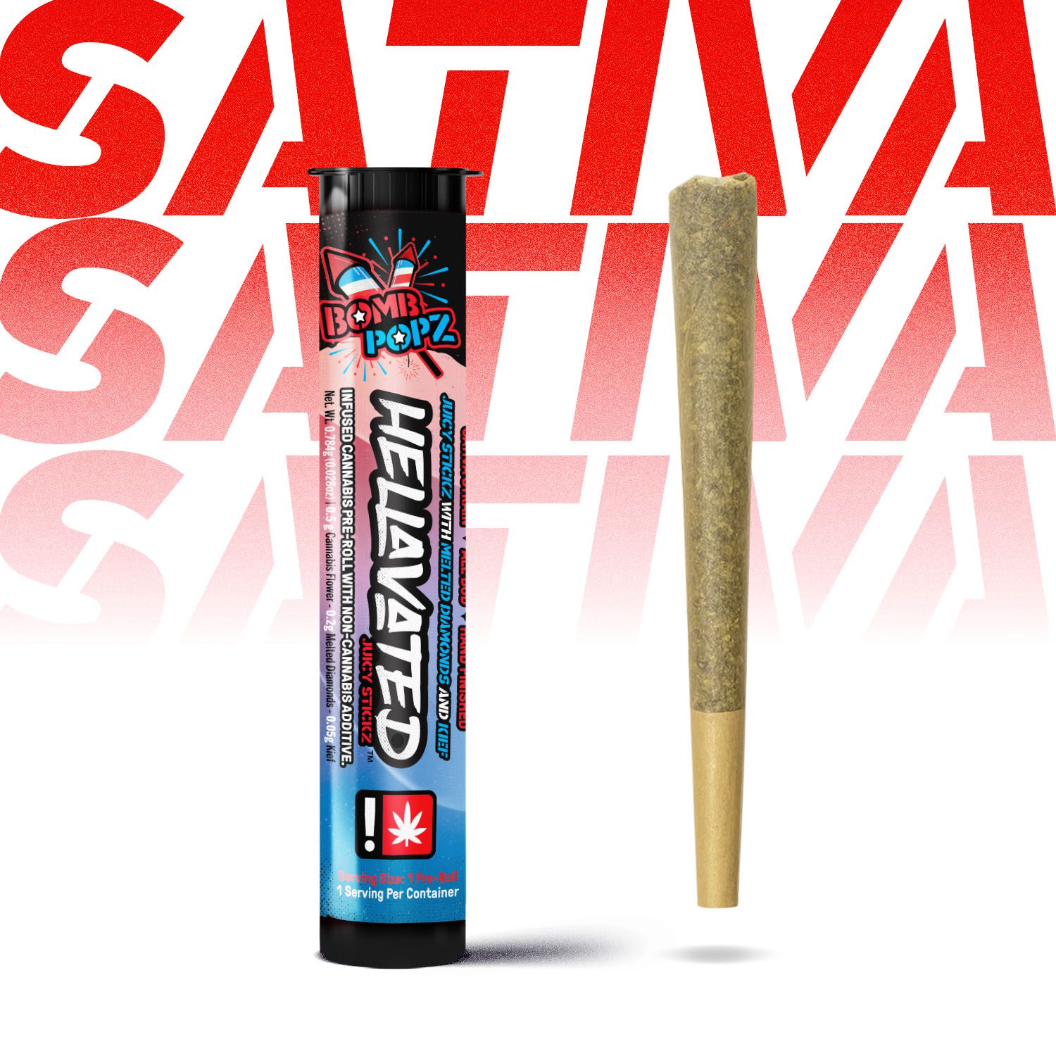 Hellavated 0.75g Infused Pre-Roll - Bomb Popz