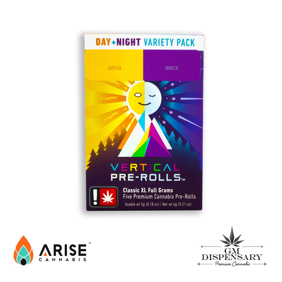 Vertical Day n Night Pre-roll 5pk - Grease Monkey/Triangle Mints