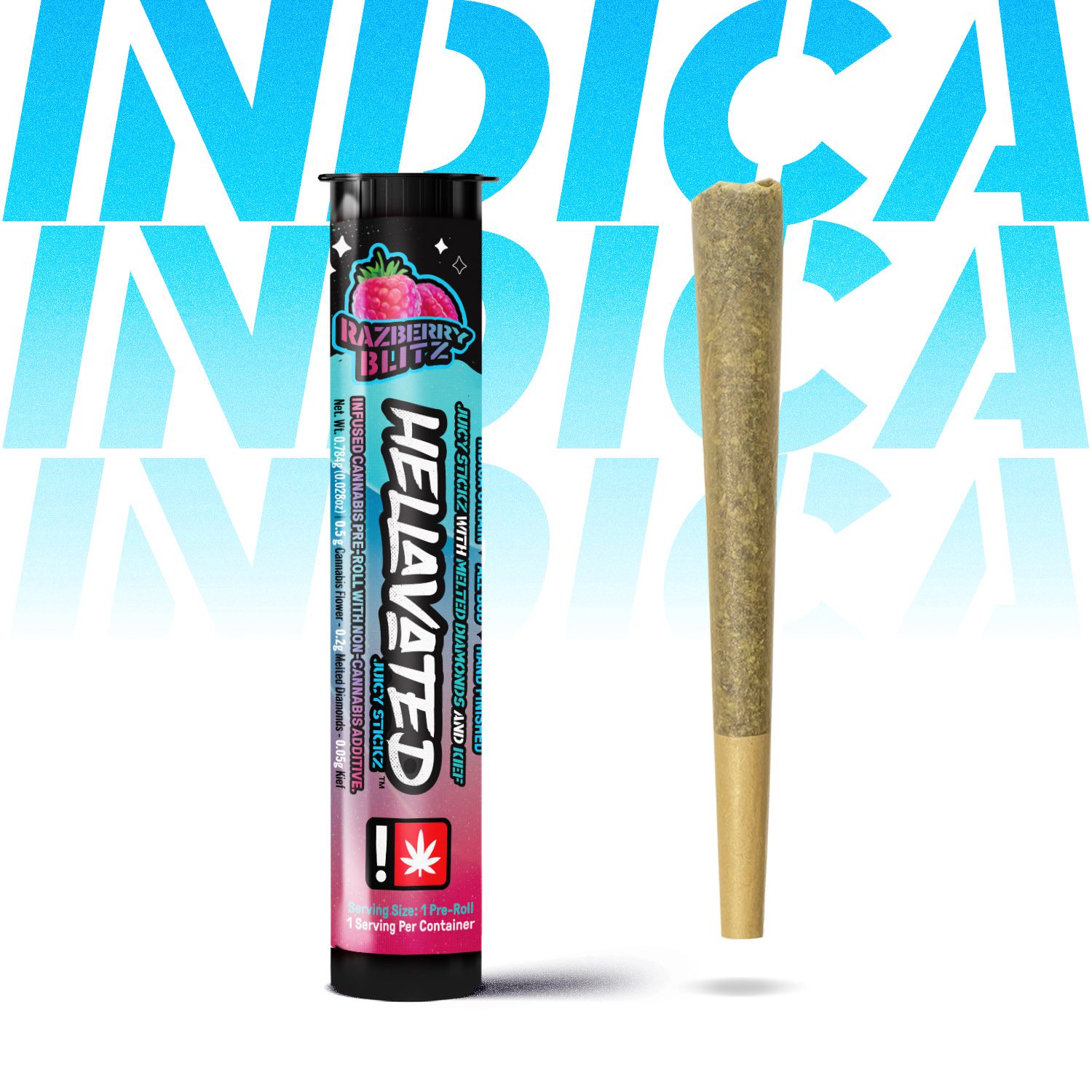 Hellavated 0.75g Infused Pre-Roll - Razberry Blitz