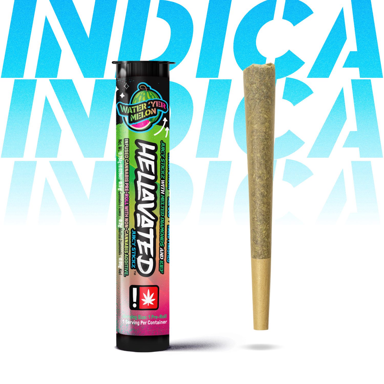 Hellavated 0.75g Infused Pre-Roll - Water 'Yer Melon