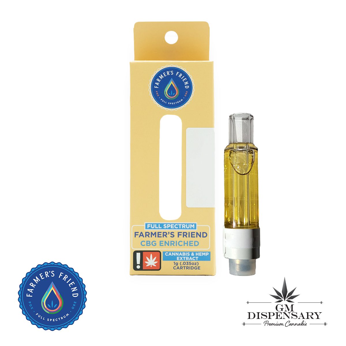 Farmers Friend Extracts 1g Cartridge - CBG Permanent Marker