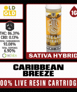 White Label Extracts 1g Live Resin Cartridge - Caribbean Breeze