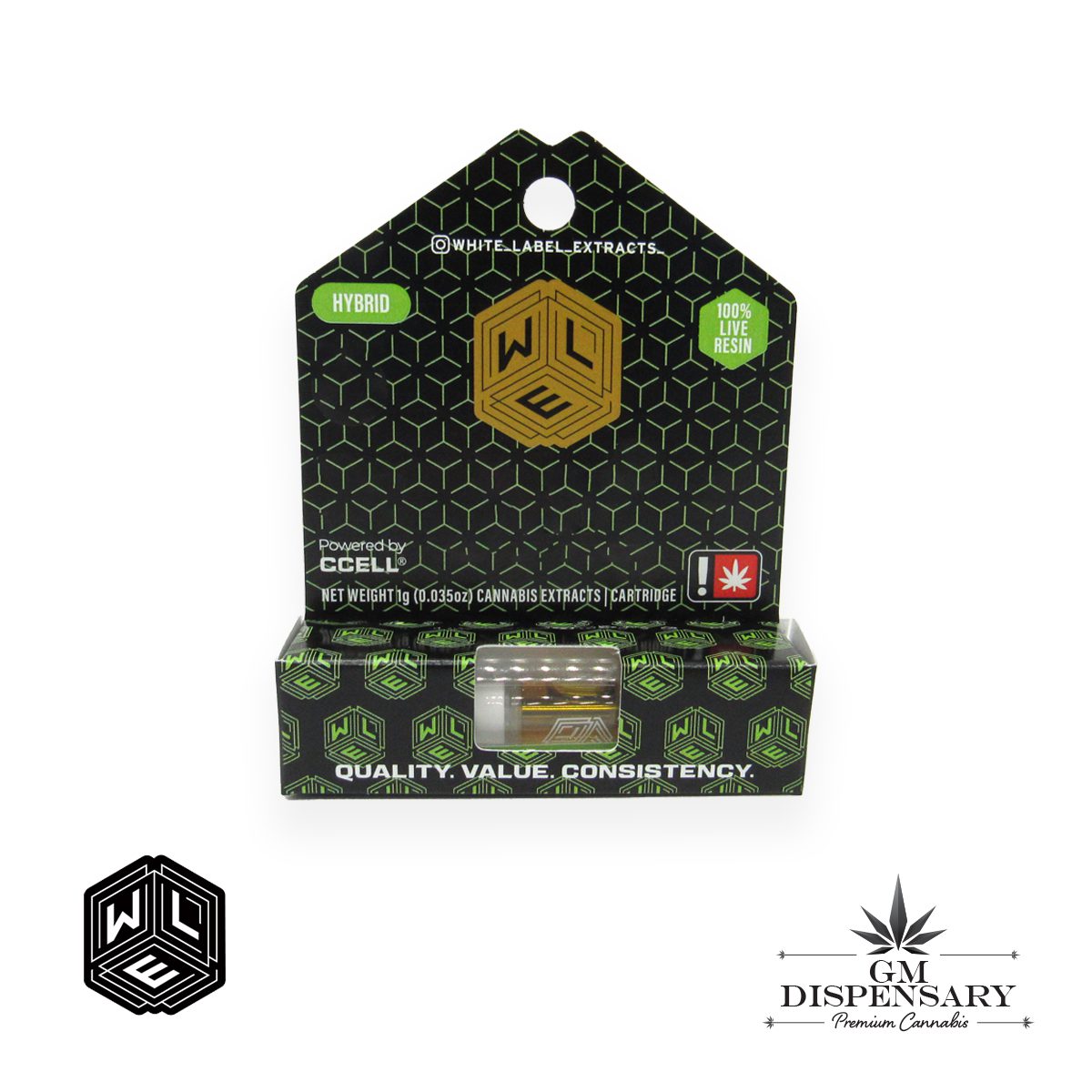 White Label Extracts 1g Live Resin Cartridge - Mutsu Apple Jax