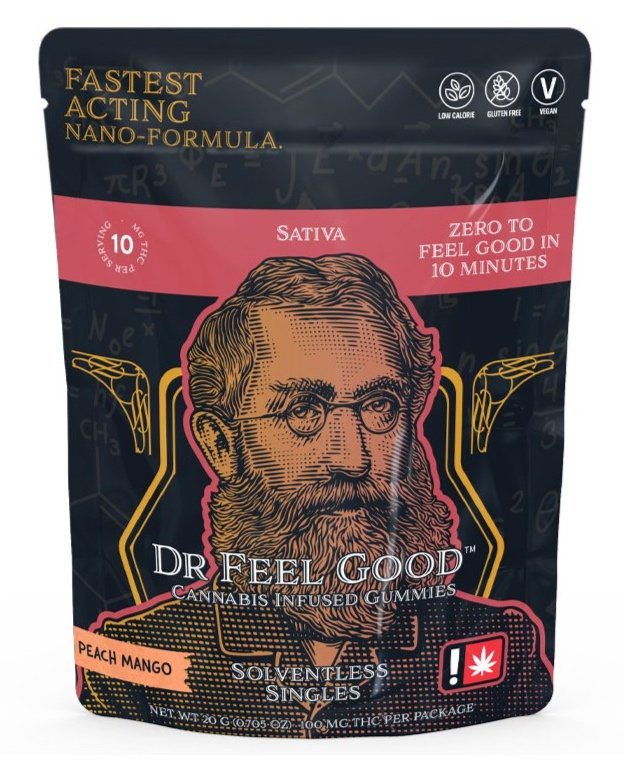 Dr. Feel Good - Peach Mango Sativa Single Hash Rosin Gummy