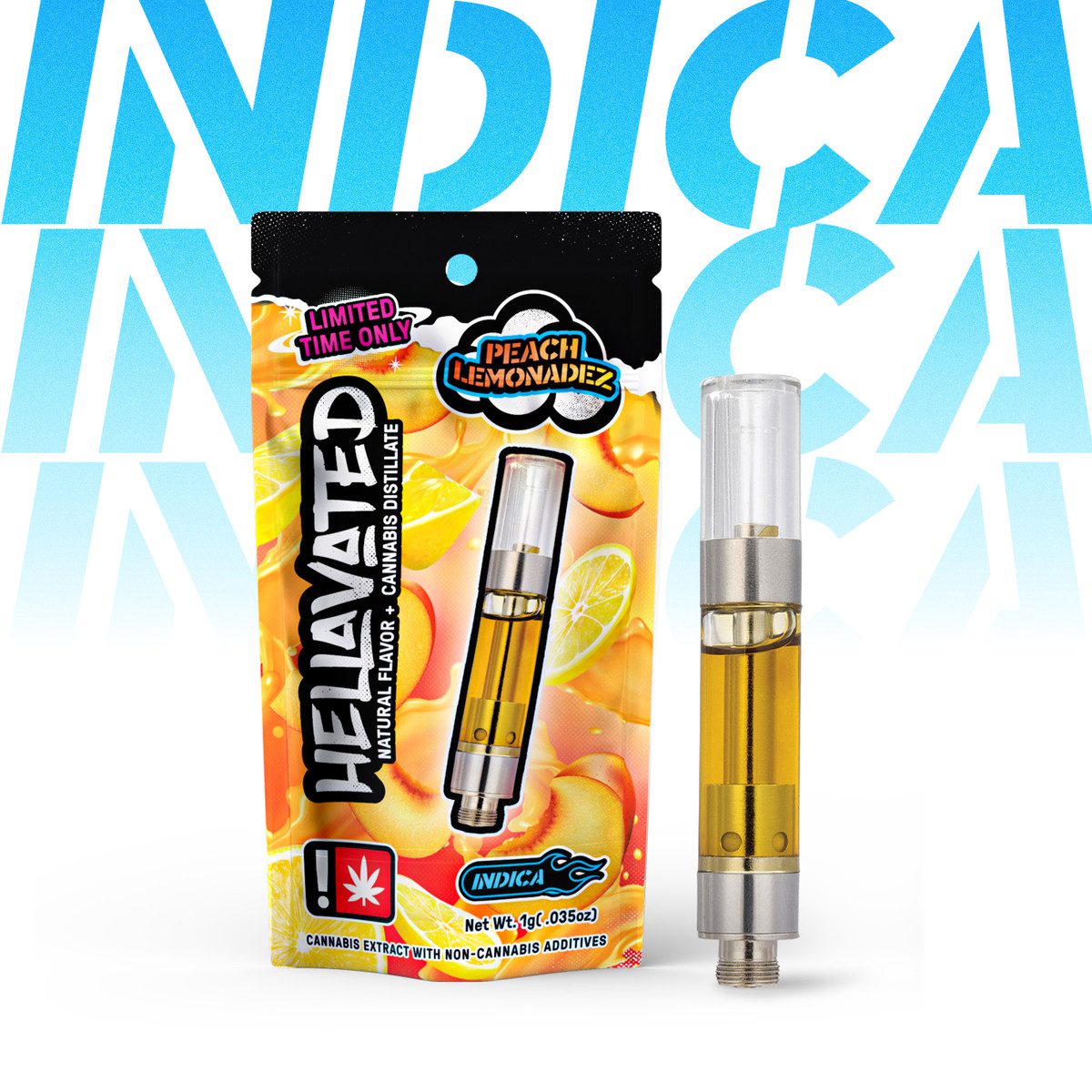 Hellavated 1g Cartridge - Peach Lemonadez