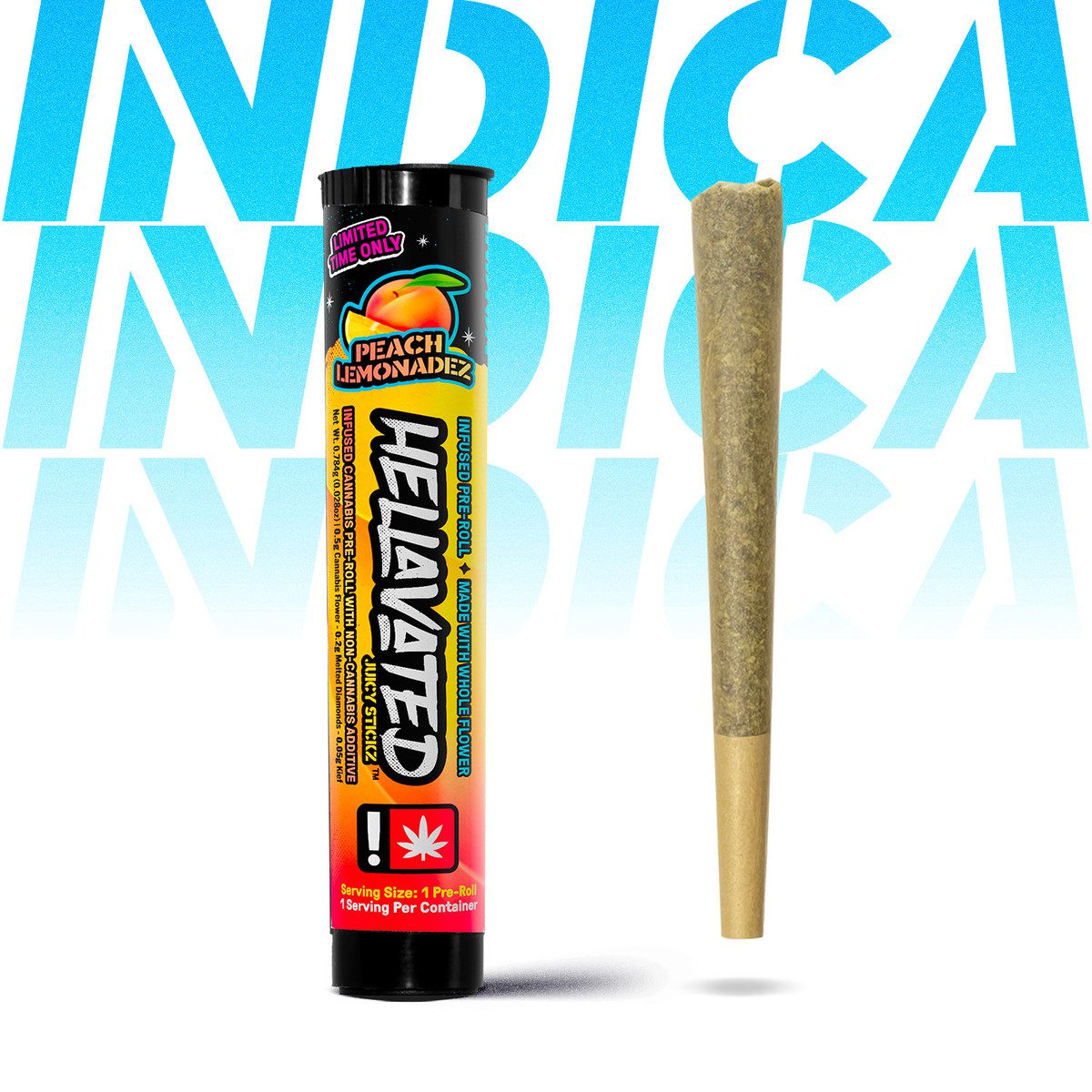Hellavated 0.75g Infused Pre-Roll - Peach Lemonadez