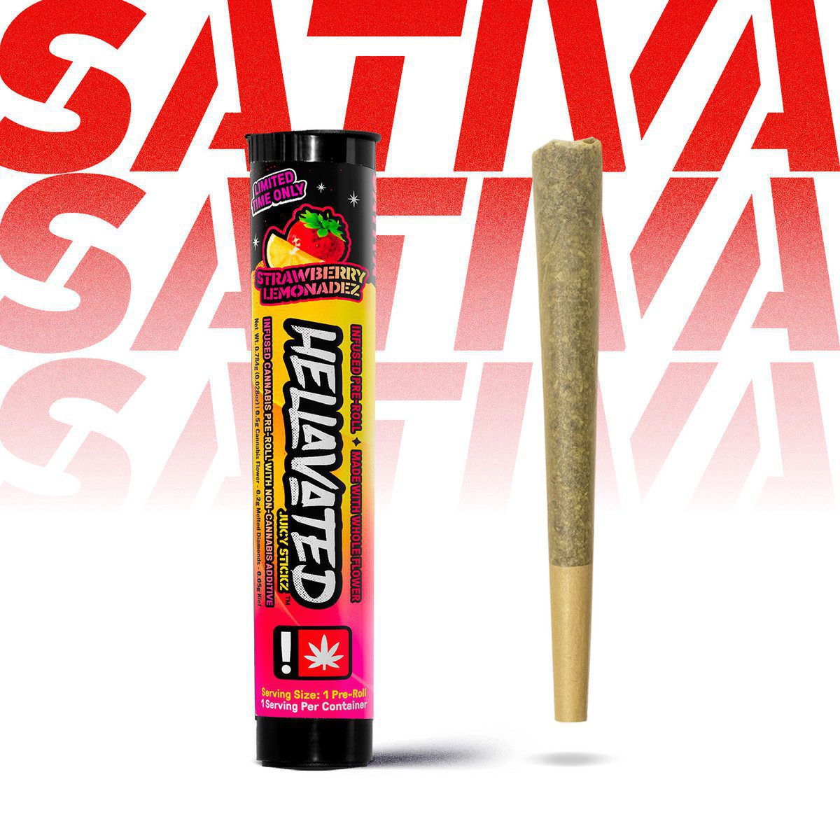 Hellavated 0.75g Infused Pre-Roll - Strawberry Lemonadez