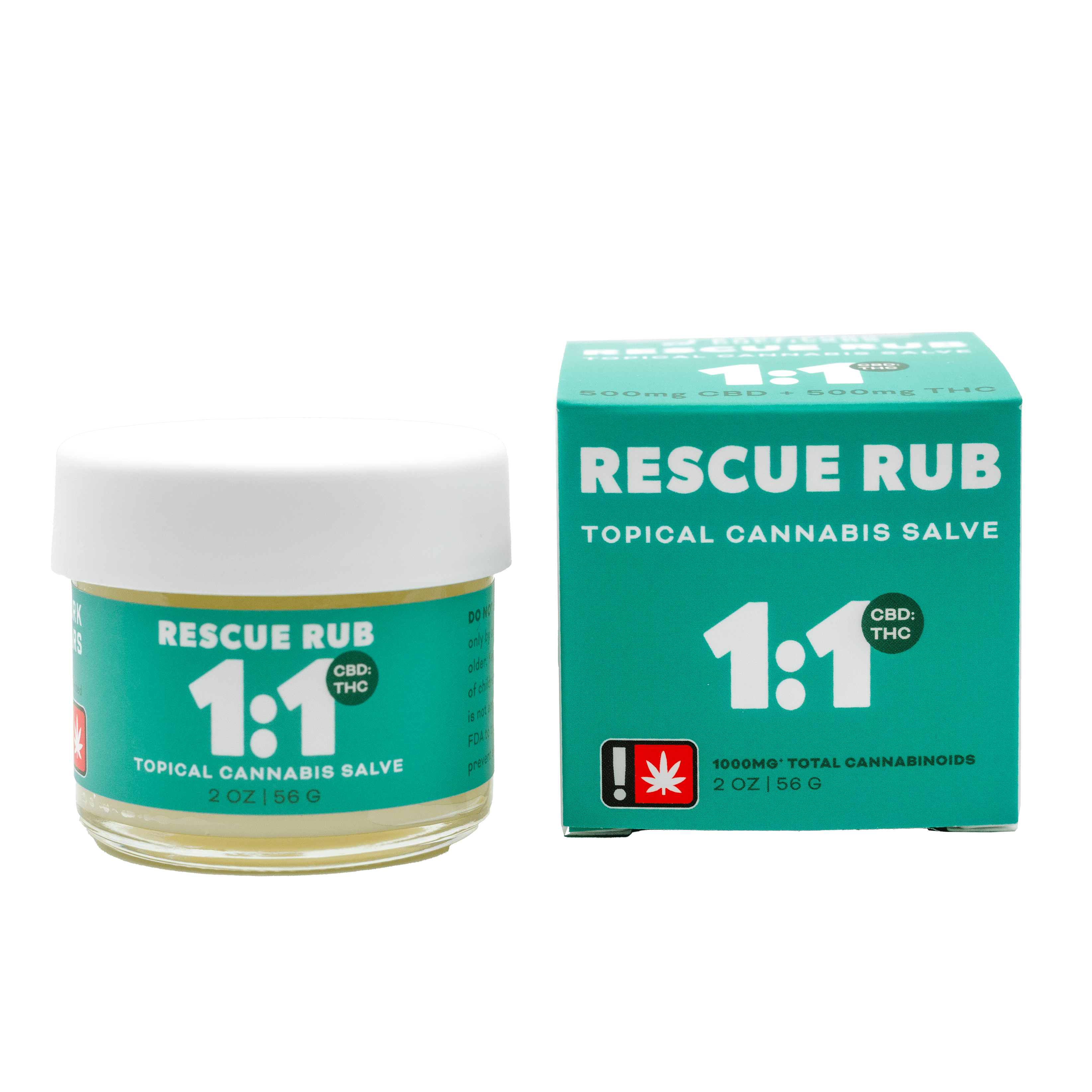 Peak Extracts - 1:1 THC/CBD Rescue Rub 2oz