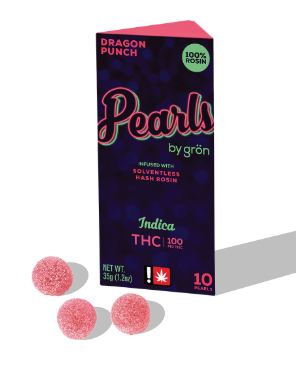 Gron Rosin Pearls 10pc - Dragon Punch THC Gummies