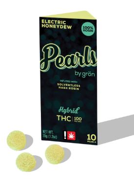 Gron Rosin Pearls 10pc - Electric Honeydew THC Gummies