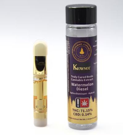 Entourage Cannabis - Sgt. Hippie 1g Cured Resin Cartridge