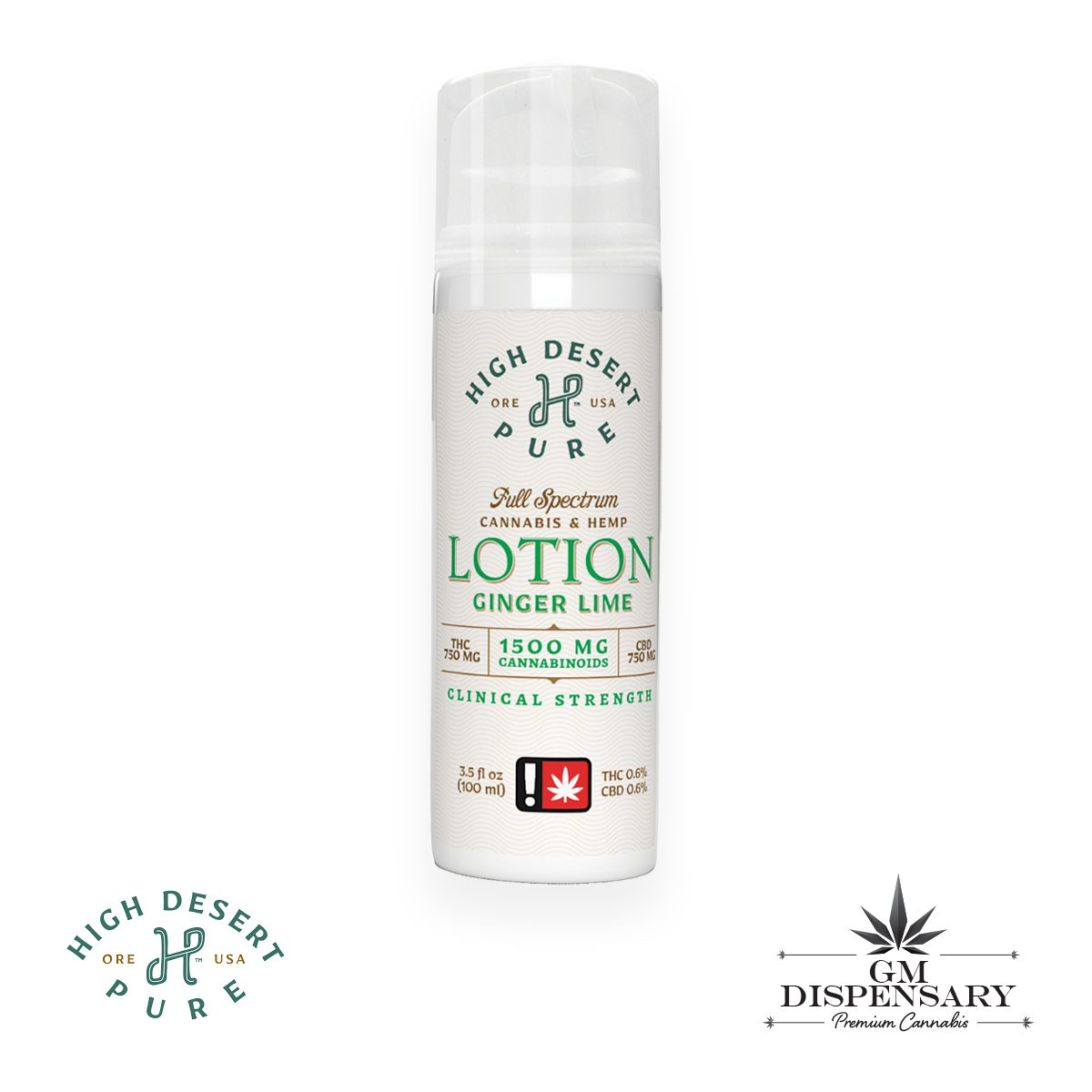 High Desert Pure - Extra Strength Ginger Lime Lotion